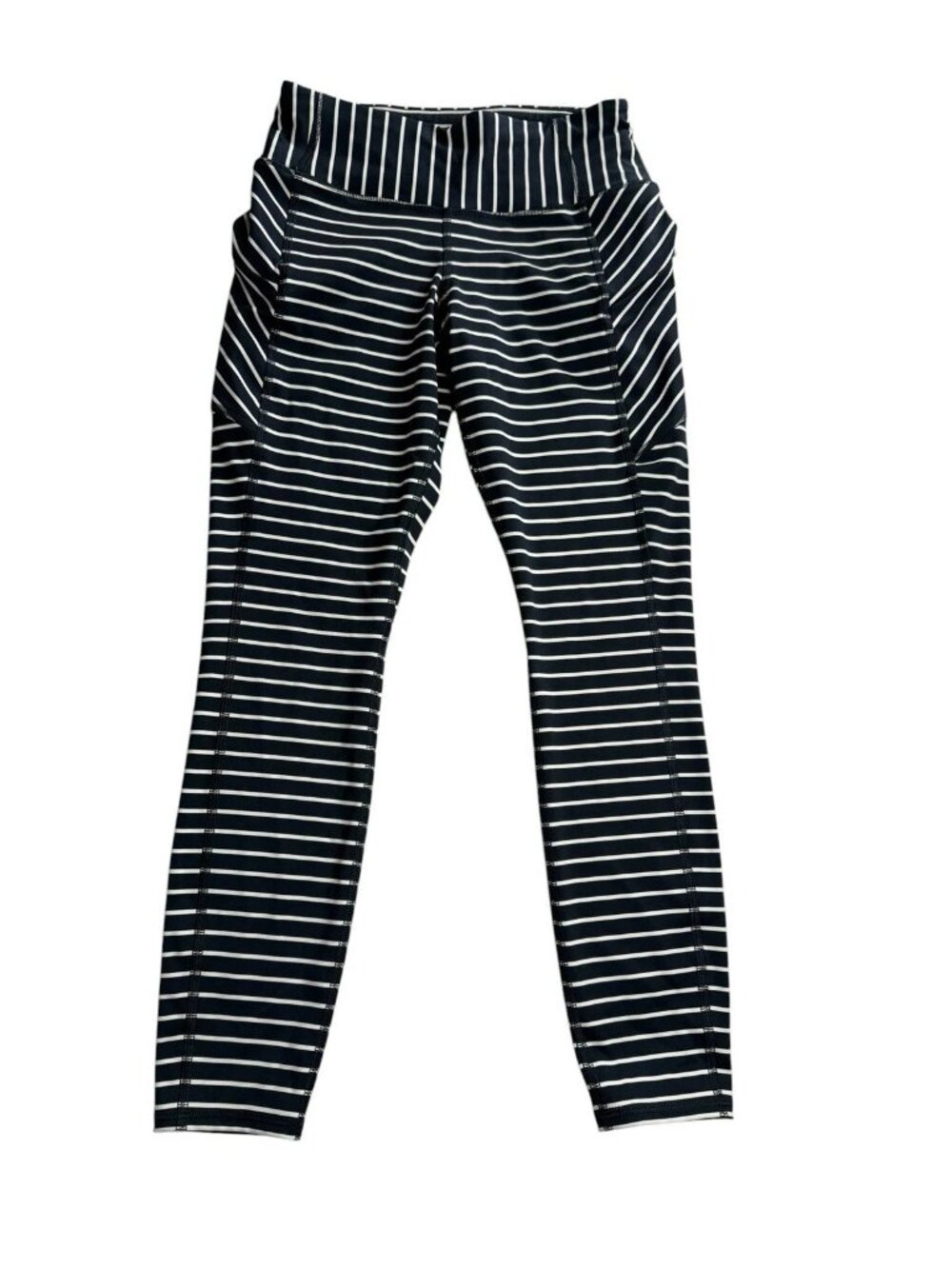 Athleta Yoga Legging Blue White Stripe Size Women’s XS